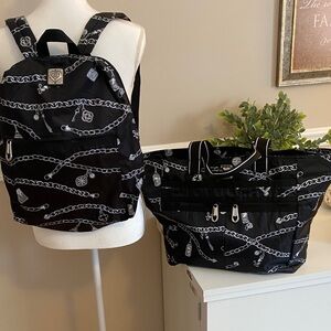 Brighton Black and Silver Travel Bag Set